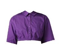 Patrizia Pepe - Patrizia Pepe Camicia Cropped Art. 2C1459A9B9 - - Blouses & Shirts - Donna - Viola - M