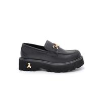 PATRIZIA PEPE PPJ881 31 Mocassini Nera con carrarmato e Gioiello Nero, 39