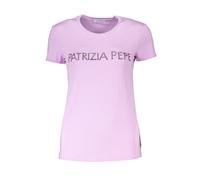 Patrizia Pepe Purple Rhinestone Crew Neck Tee - M