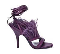 Patrizia Pepe - Sandalo in pelle con tacco da 10 cm - - Shoes - Donna - Viola - 38 EU