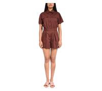 Patrizia Pepe - Short Poplin Jumpsuit - - Jumpsuits & Playsuits - Donna - Marrone - M