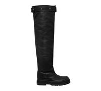 Patrizia Pepe - Stivali Sopra il Ginocchio in Pelle con Punta Tonda - - Shoes - Donna - Nero - 36 EU