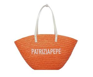 Patrizia Pepe Summer Straw Borsa shopper 51 cm arancia
