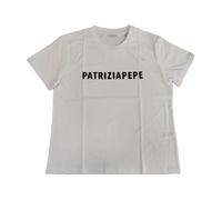 Patrizia Pepe - T-Shirt a Maniche Corte in Cotone - - Tops - Donna - Bianco - M