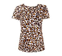 Patrizia Pepe - T-shirt alla moda con stampa animalier - - Tops - Donna - Marrone - S