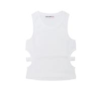 Patrizia Pepe top a costine con cut out bianco JR