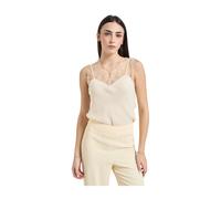 Patrizia Pepe - Top con Bordi in Pizzo - - Blouses & Shirts - Donna - Beige - S