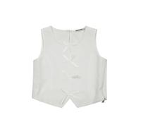Patrizia Pepe top crop con fiocchetti bianco YXXL