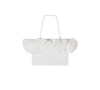 Patrizia Pepe top crop con rouches bianco