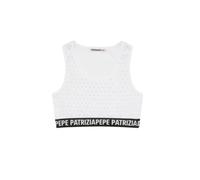 Patrizia Pepe top crop con strass bianco YXXL