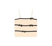 Patrizia Pepe top crop in tulle con fiocchetti rosa YXL