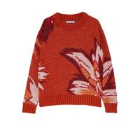 Patrizia Pepe - Top Jacquard Fiori e Paillettes - - Knitwear - Donna - Rosso - M