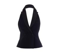 Patrizia Pepe - Top stile smoking con revers in raso - - Jackets - Donna - Nero - M