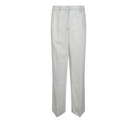 Patrizia Pepe, ,Trousers ,Donna ,Bianco ,L Jeans a gamba larga in denim leggero