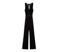 Patrizia Pepe - Tuta Essential Velvet - - Jumpsuits & Playsuits - Donna - Nero - M