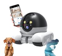 Patrol Buddy Robot Camera, Robot Camera on Wheels, Indoor Movable Security Cameras with 2-Way Talk, Night Vision, 1080p WiFi Small Robots Cam, App Control for Cats Dogs (WIFI,32G card)