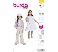 Patron Burda 9225 - Abito con gonna sfumata per bambini