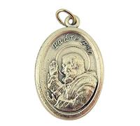 Patron Saint padre pio da Pietrelcina 2,5 cm argento tonalità base 3rd Class Relic Medal