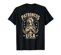 Patrona delle Donne Patriottiche Cattoliche Vergine Maria USA Maglietta