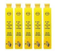 Patronenprofis 5 cartucce compatibili E 502 XL giallo per Expression Home XP-5100, XP-5105, XP-5150, XP-5155, Workforce WF-2800, WF-2860 DWF, WF-2865 DWF, WF-2880 DWF