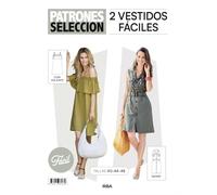 Patrones selección 1. Patrón de costura 2 Vestidos fáciles: Con volante y Safari