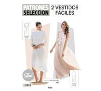 Patrones selección 3. Patrón de costura 2 Vestidos fáciles: Cuello mao y Escote caja
