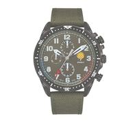 Patrouille de France Athos 4 - Orologio cronografo in nylon verde, Cinghia