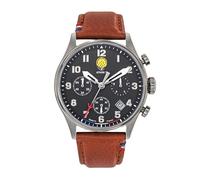 Patrouille de France Orologio Athos 7 - Cronografo in pelle marrone, Cinghia