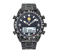 Patrouille de France Orologio Aviator Athos 1 - Cronografo - Acciaio Nero, Bracciale