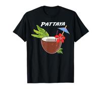 Pattaya Coco Cóctel en la Playa Vacaciones en Tailandia Maglietta