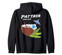 Pattaya Cóctel en la Playa Coco Vacaciones en Tailandia Felpa con Cappuccio
