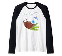 Pattaya Cóctel en la Playa Coco Vacaciones en Tailandia Maglia con Maniche Raglan