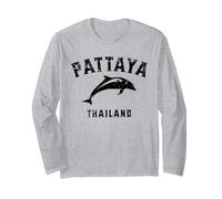Pattaya Thailandia Che Salta Il Delfino Invecchiato Design Maglia a Manica
