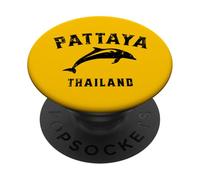 Pattaya Thailandia che salta il delfino invecchiato design PopSockets PopGrip Adesivo