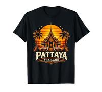 Pattaya Thailandia Tramonto Tempio Viaggi Design Maglietta