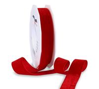 PATTBERG PRASENT Nastro ALTA QUALITA' in VELLUTTO ROSSO 25 mm x 10 MT 15ZC