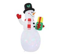 PattenlLevi Pupazzo di neve gonfiabile, 150 cm, tempo di gonfiaggio: 2 minuti, decorazione natalizia gonfiabile con luci a LED, statuette di Natale per prato, cortile e giardino