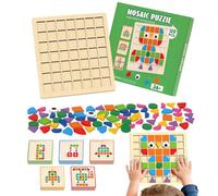 Pattern Blocks - Early Development Wooden Shape Blocks, set di giocattoli colorati per bambini | Blocco geometrico educativo per studi scolastici | Creative Building Toy for Boys Girls Kindergarten