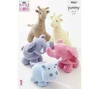 Pattern Di Maglia King Cole Yummy Giraffa Ippopotamo Elefante Giochi 9062