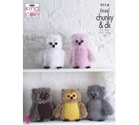 Pattern Di Maglieria King Cole Tinsel Chunky E DK Gufo Di Tinsel 9114