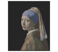 Pattern Di Ricamo Cross Di Florashell - VERMEER - Ragazza Con Una Perla