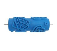 Pattern Paint Roller Soft Rubber Head Walls Ceiling Decorative Texture Tool Blue for Walls (105Y)