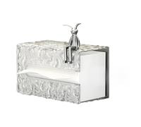 Patterned Transparent Tissue Box - Waterproof PET Holder | Invisible Adhesive Suction Cup Design | Acrylic Style Dispenser For Bathroom Bedroom Dorm Kitchen Modern Home Decor