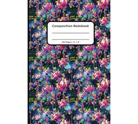 Patterns Composition Notebooks, 160 Pages, 6" x 9" , Ruled Paper, A Digital Garden Pattern Covers