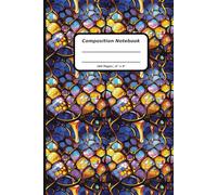 Patterns Composition Notebooks, 160 Pages, 6" x 9" , Ruled Paper, A Stained-Glass Beehive Pattern Covers