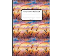 Patterns Composition Notebooks, 160 Pages, 6" x 9" , Ruled Paper, A Wheat Field Pattern Covers
