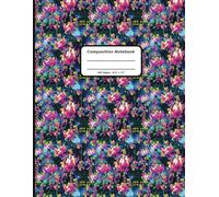 Patterns Composition Notebooks, 200 Pages, 8.5" x 11" , Ruled Paper, A Digital Garden Pattern Covers