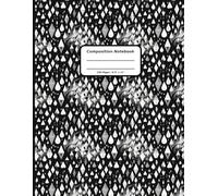 Patterns Composition Notebooks, 200 Pages, 8.5" x 11" , Ruled Paper, A Geometric Raindrops Pattern Covers