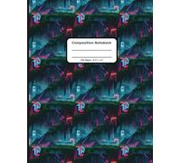 Patterns Composition Notebooks, 200 Pages, 8.5" x 11" , Ruled Paper, A Rain-Soaked Cityscape Pattern Covers