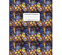 Patterns Composition Notebooks, 200 Pages, 8.5" x 11" , Ruled Paper, A Stained-Glass Beehive Pattern Covers